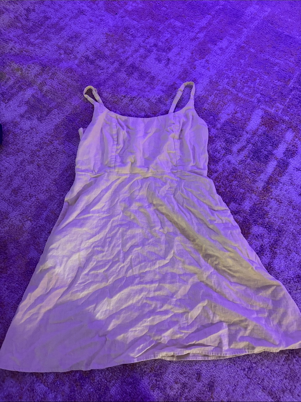 Old Navy White Linen-Blend Spaghetti Strap Dress